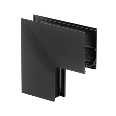 Conector negru din aluminiu pentru colt exterior vertical 90 grade la sina magnetica aparenta [0]