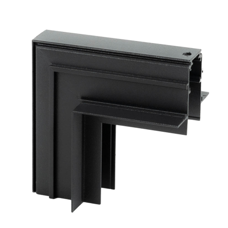 Surse de iluminat - Conector negru pentru colt interior vertical la 90 grade pentru sina magnetica incastrata in rigips