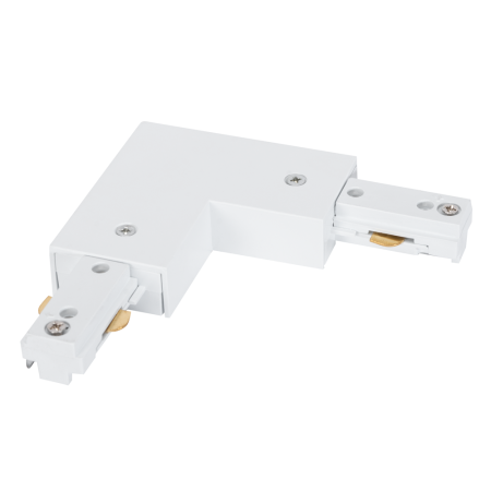 Corpuri liniare - Conector L alb pentru sina clasica de iluminat IP20 la colt de 90 grade