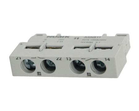 Contactor industrial - Contact auxiliar de pozitie cu montaj frontal si configuratie 1NO plus 1NC pentru Ex9SN
