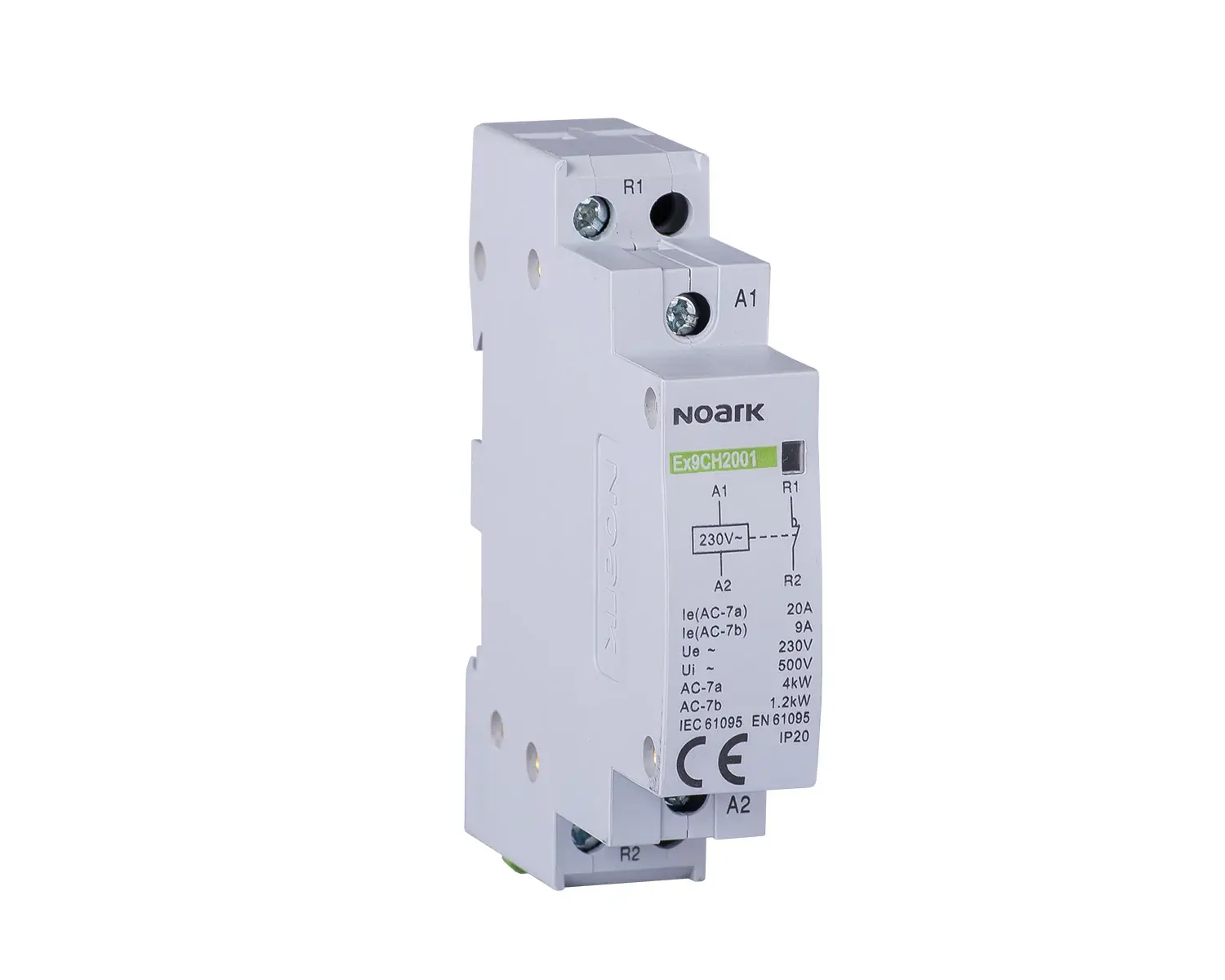 Contactor de instalare Ex9CH25 20 230V 50/60Hz, 2NO 107320, Noark