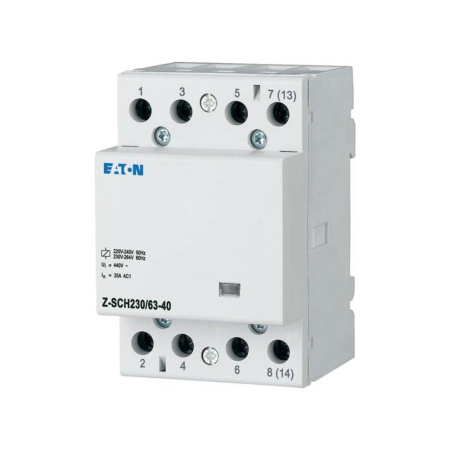 Protectie - Contactor industrial cu 3 poli, bobina 24 VDC si contact auxiliar normal deschis
