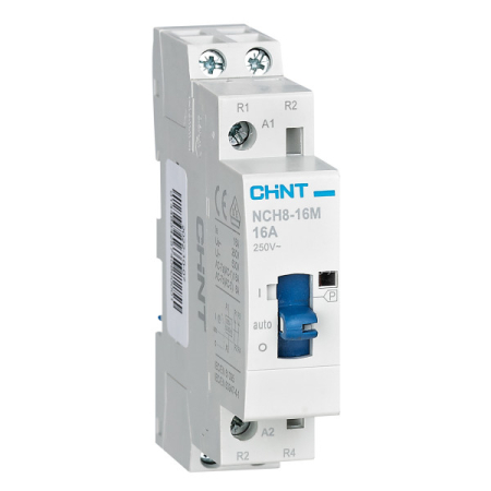 Protectie - Contactor modular 16 A cu 2 contacte normal deschise si bobina 220 240 V AC