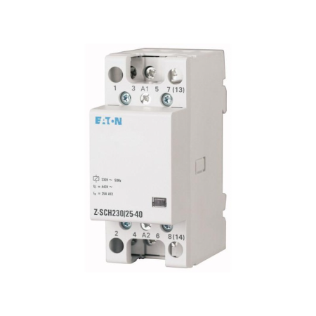 Protectie - Contactor modular 25A 230V cu 4 contacte normal deschise pentru sina DIN