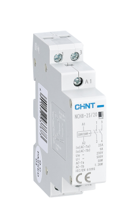 Protectie - Contactor modular bipolar 25 A cu 2 contacte normal deschise si comanda automat manuala