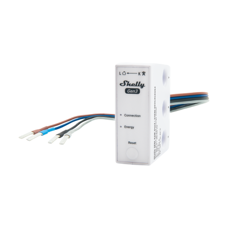 Smart SHELLY - Contor energie trifazat Shelly 3EM 63W Gen3 cu fire colorate