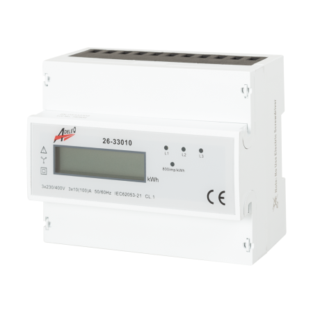 Protectie - Contor trifazat digital pentru sina DIN cu afisaj electronic si curent nominal 100A