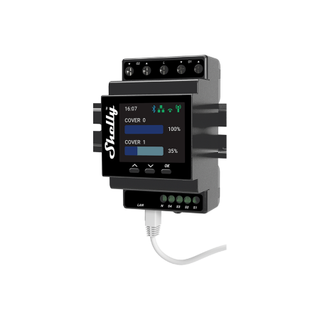 Smart SHELLY - Controler smart dual pentru rulouri si perdele cu monitorizare consum