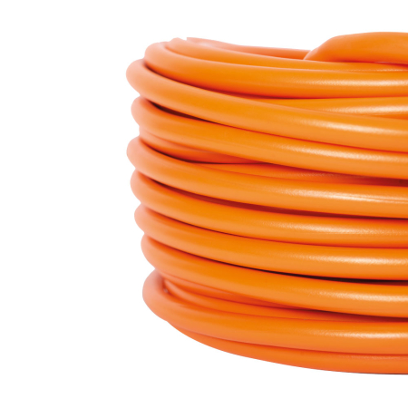 Cordon electric fisa priza portocaliu de 30 m cu cablu H05W F 3G1 [0]