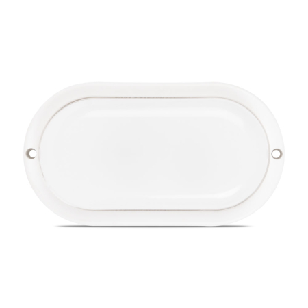 Plafoniera LED - Corp BAT LED oval alb cu dispersor opal si protectie IP54