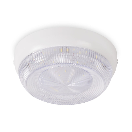 Plafoniera LED - Corp BAT LED rotund alb IP54 16W 6500K cu dispersor prismatic