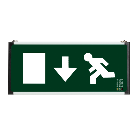 Emergenta - Corp de emergenta LED suspendat cu indicator directional jos