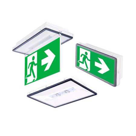 Emergenta - Corp de iluminat de urgenta LED IP65 cu autonomie 3 ore si pictograme de evacuare