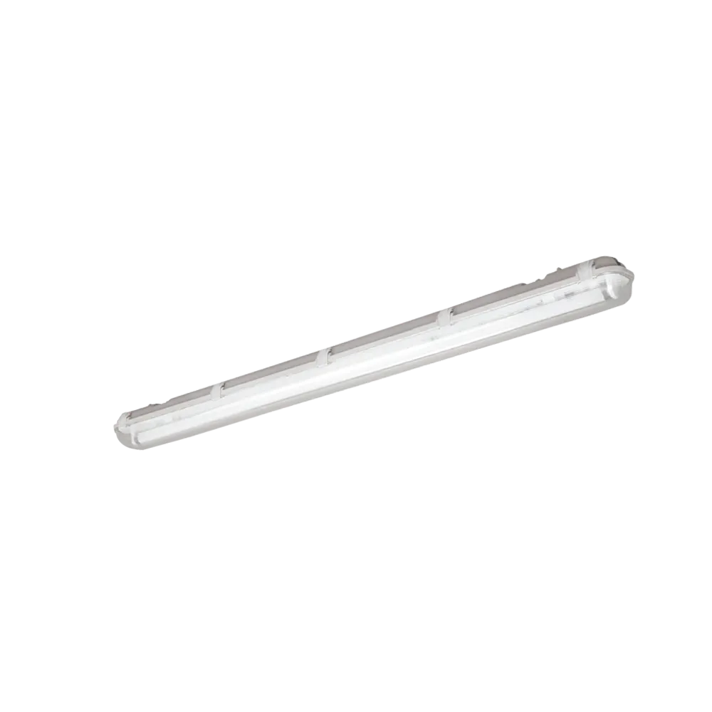 Surse de iluminat - Corp etans IP65 neechipat pentru doua surse de 1200 mm cu dispersor transparent