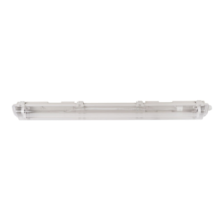 Surse de iluminat - Corp etans IP65 neechipat pentru doua tuburi LED de 1200 mm cu dispersor transparent