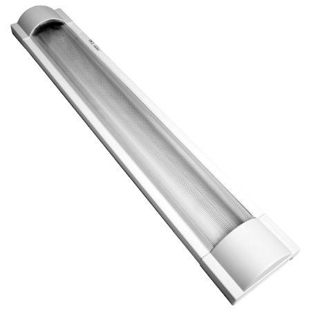 Corp de iluminat aparent alb pentru doua tuburi fluorescente T8 de 18 W [1]