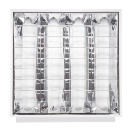 Surse de iluminat - Corp de iluminat incastrat 4x18W cu reflector parabolic pentru tuburi T8