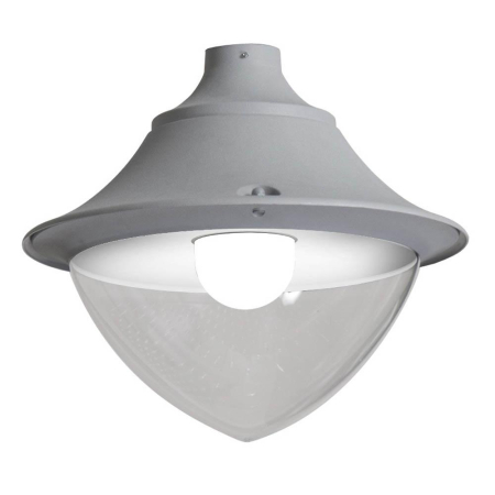 Surse de iluminat - Corp pietonal LED modern gri Vivi 400 cu stalp pentru iluminat exterior