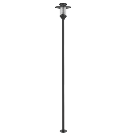 Surse de iluminat - Corp pietonal negru pentru exterior cu soclu E27 si protectie IP44