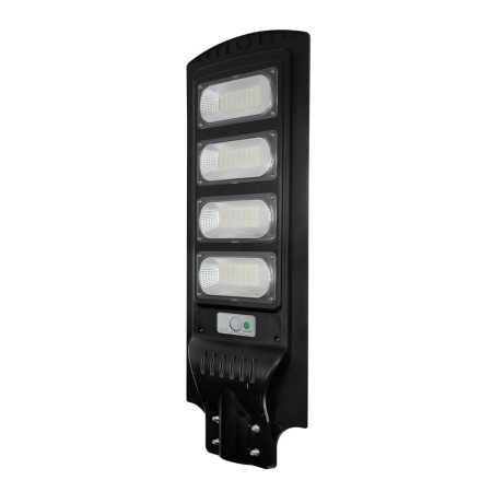Surse de iluminat - Corp stradal solar LED cu senzor de miscare 120W 6500K IP65 cu panou integrat