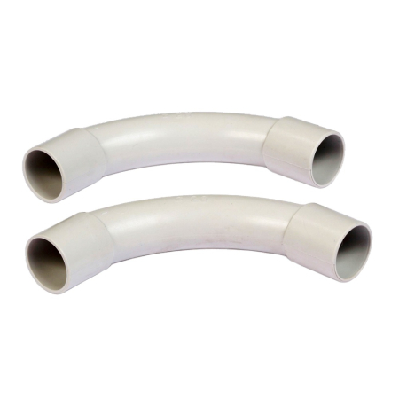 Tup rigid PVC - Cot de imbinare 90 grade gri pentru tub rigid de 32 mm