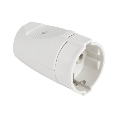 Accesorii - Cupla ceramica alba cu contact de protectie 2P E 16A 230V