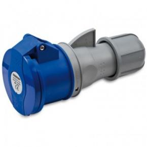Accesorii - Cupla monofazica 2P+T 16A 250V cu protectie IP44 culoare albastra