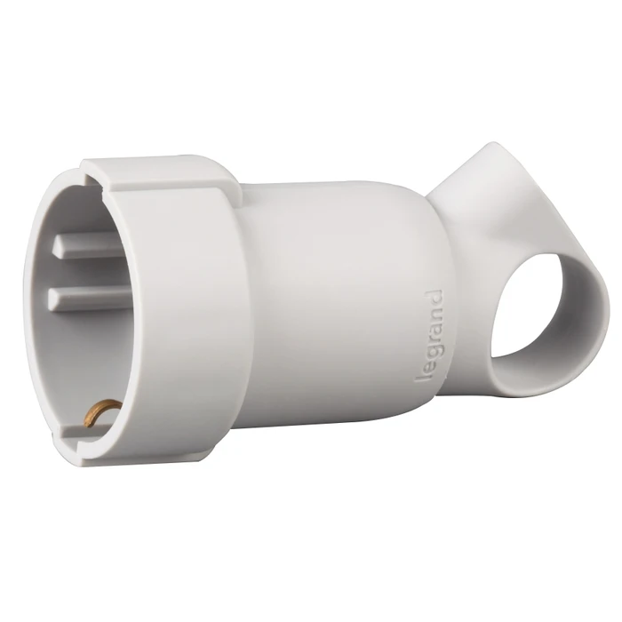 Accesorii - Cupla mobila Schuko alba 16A cu inel de tragere