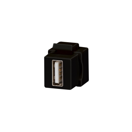 Cuplaj USB tip A mama mama Keystone Jack negru pentru aparataj modular [0]
