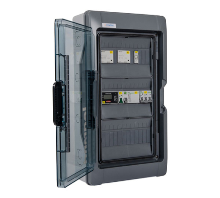 Tablouri sigurante echipat DC/AC - Cutie backup baterie enwitec trifazata 63 A