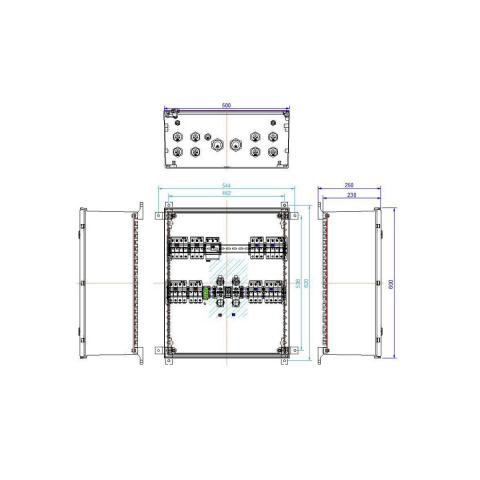 Tablouri sigurante echipat DC/AC - DC con-box 1MPPT 13-14 str. SPD Type 2 2pol fuse