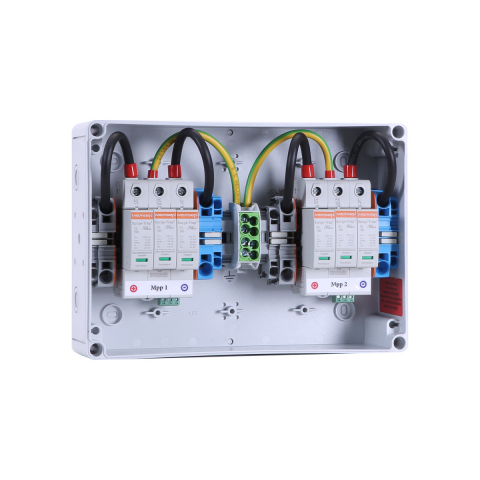 Tablouri sigurante echipat DC/AC - Tablou protectie sistem fotovoltaic, 2MPPT 1-2 str. SPD Type 2