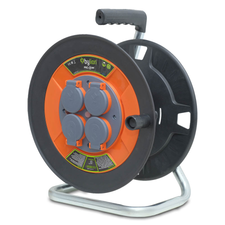 Prelungitoare si grupuri de prize - Derulator electric cu 4 prize fara cablu si protectie IP44