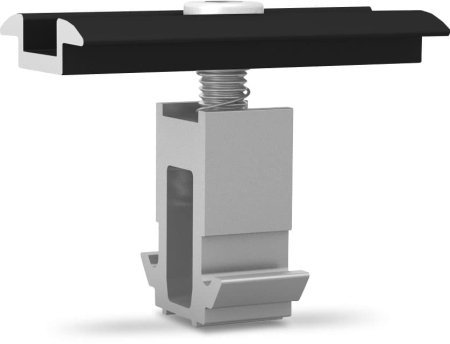 Structura - Clema intermediara DomeClamp neagra pentru rame de module de 30-50 mm