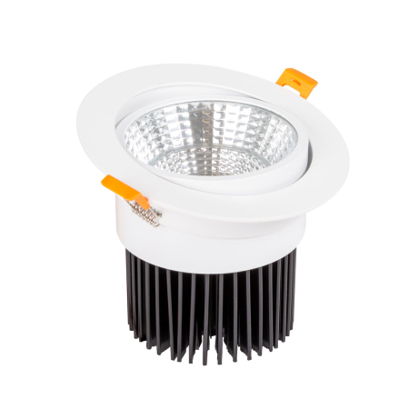 Surse de iluminat - Downlight LED COB alb incastrat cu reflector transparent 24W lumina neutra 4000K IP20