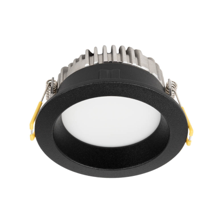Spoturi LED - Downlight LED incastrabil rotund negru 6W 4000K IP44 pentru tavan