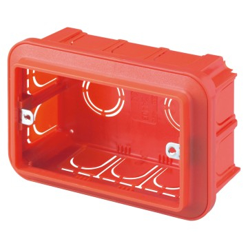 Doze - Doza aparat incastrata portocalie pentru 3 module 119x80x50 mm