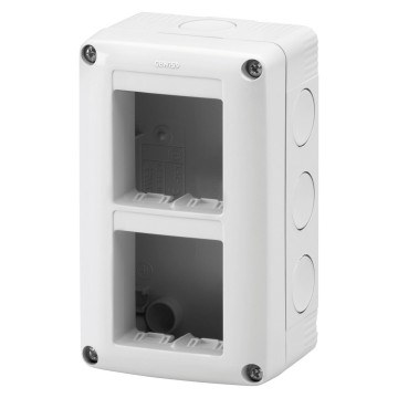 Doze - Doza aparenta verticala gri pentru 4 module cu protectie IP40
