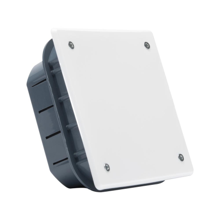Doze derivatie - Doza de legatura cu suruburi alba 100x100x45 mm pentru montaj incastrat