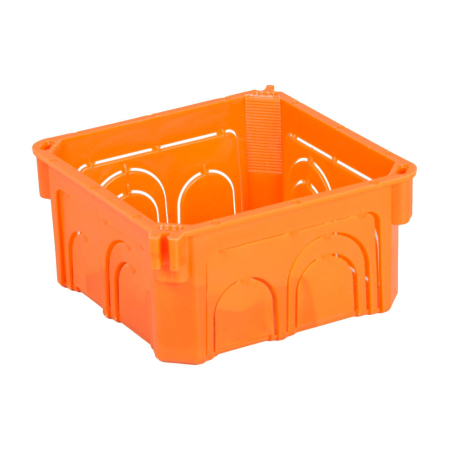 Doze derivatie - Doza de derivatie incastrata portocalie 80x80x45 mm cu capac ajustabil pentru zidarie
