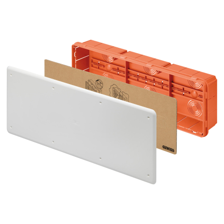 Doze derivatie - Doza de derivatie incastrata cu sina DIN integrata si capac alb 480x160x75 mm