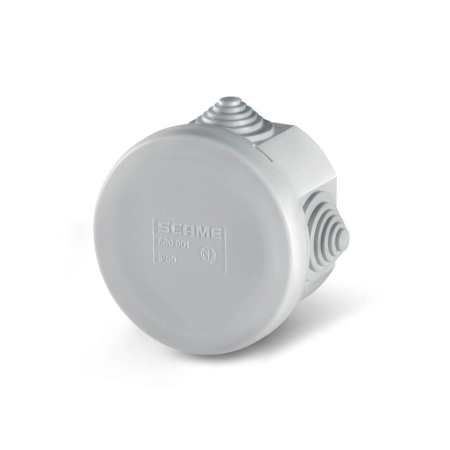 Doze - Doza de derivatie rotunda gri 65x40 mm cu protectie IP55 pentru instalatii electrice aparente