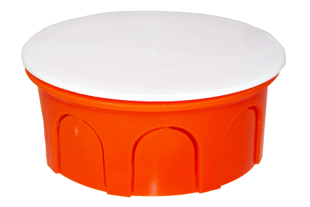 Doze derivatie - Doza de derivatie rotunda incastrata de 72 mm pentru zidarie, culoare portocalie