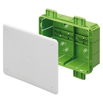 Doza de legatura incastrata pentru gips carton 196x152x75 mm cu sina DIN integrata [0]