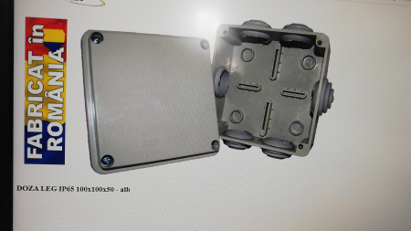 Doze - Doza de legatura gri IP65 pentru montaj aparent cu dimensiuni 100x100x50 mm