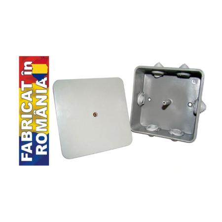 Doza de legatura patrata alba 100 x 100 x 45 mm cu protectie IP40 [0]