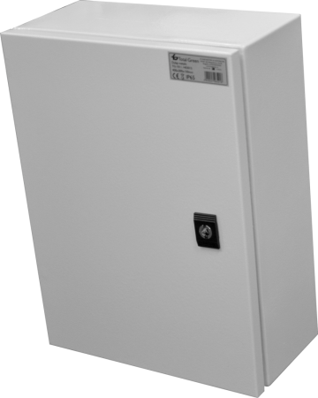 Trasee electrice - Dulap metalic gri cu contrapanou IP65 pentru montaj aparent 600x600x250 mm