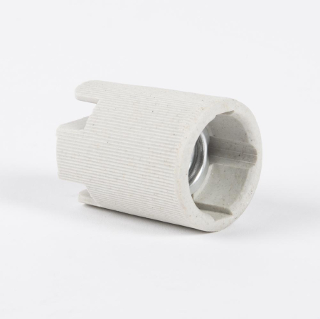 Corpuri iluminat interior - Dulie ceramica alba cu soclu E14 pentru becuri cu filet mic