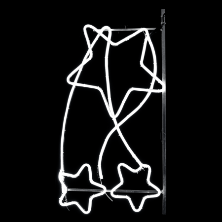 Iluminat festiv - Figurina decorativa luminoasa cu 3 stele pentru iluminat festiv exterior