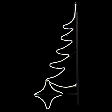 Iluminat festiv - Figurina decorativa luminoasa cu LED in forma de brad si stea pentru Craciun